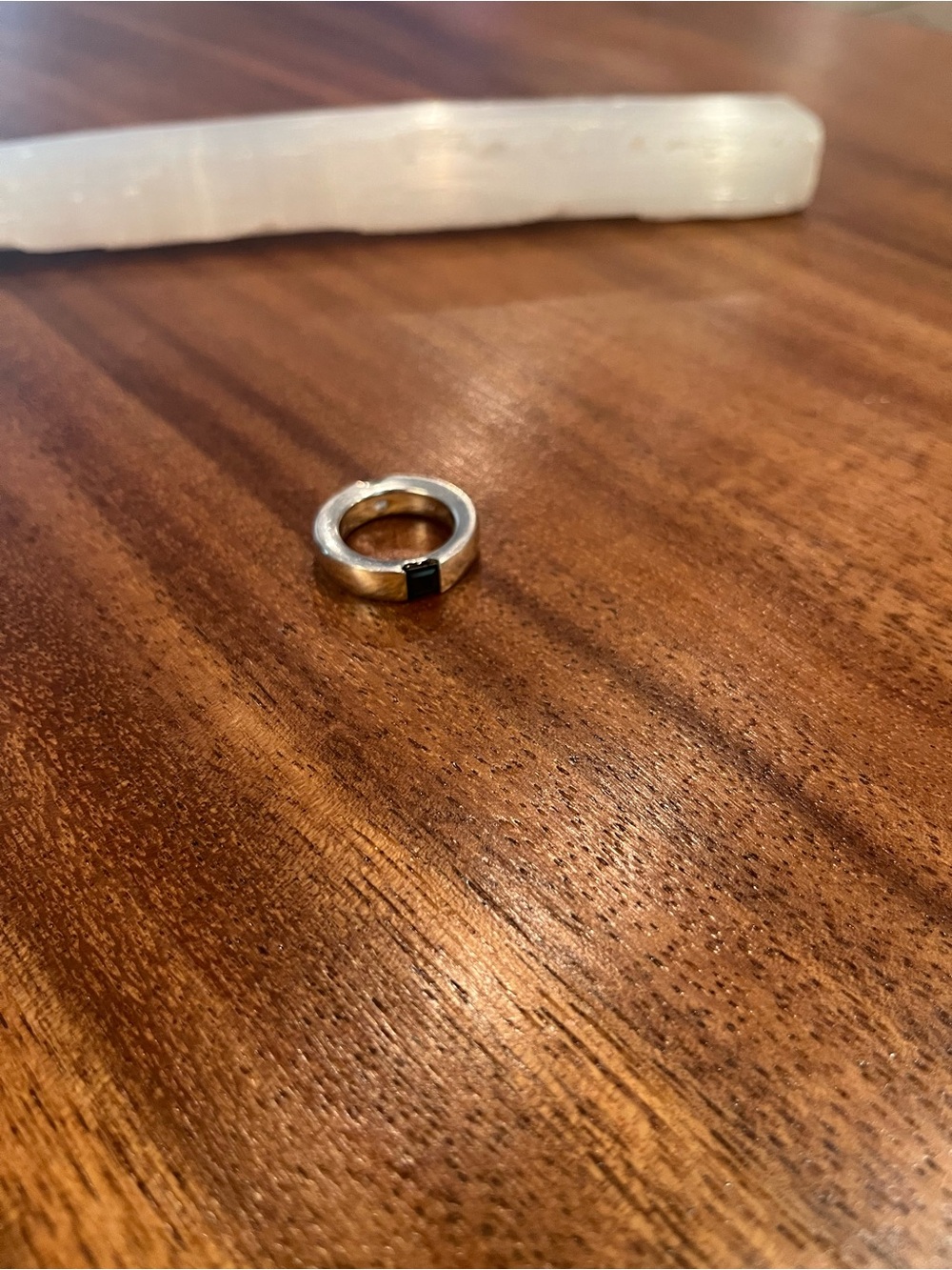 Montblanc Boheme Sterling Onyx / Crystal Quartz Ring.